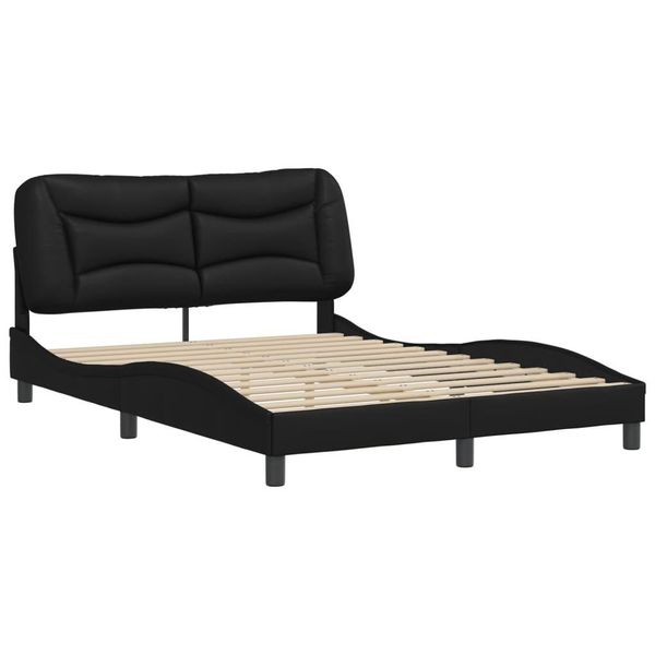 Syfax™ Giroletto Senza Materasso Hvar Nero 120X200 Cm In Pelle Finta-image