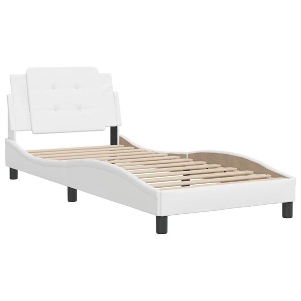 Syfax™ Giroletto Senza Materasso Zadar Bianco 100X200 Cm In Pelle Finta-image