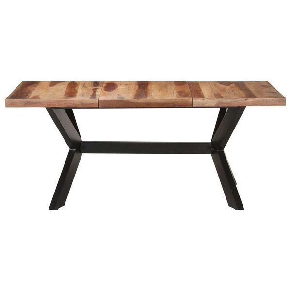 Syfax™ Tavolo Da Pranzo 180X90X75 Cm Legno Massello Con Finitura Ambra-image