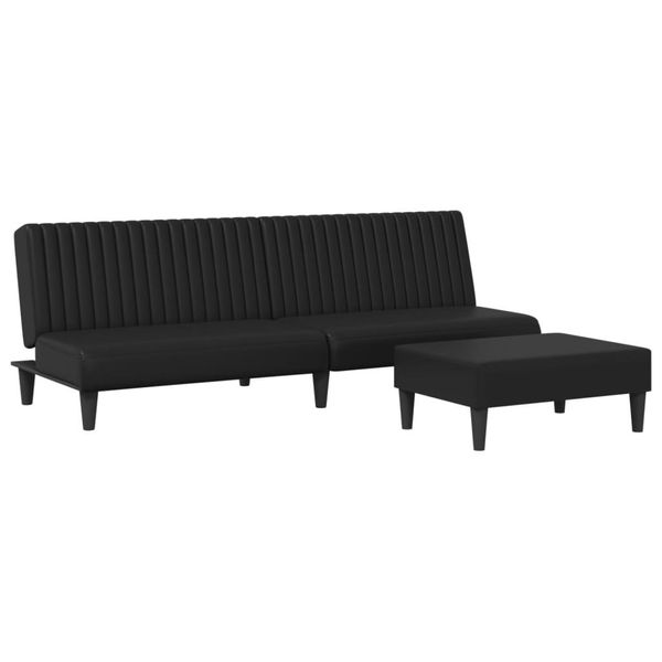 Syfax™ Set Di Divani 2 Pz Nero In Pelle Finta-image