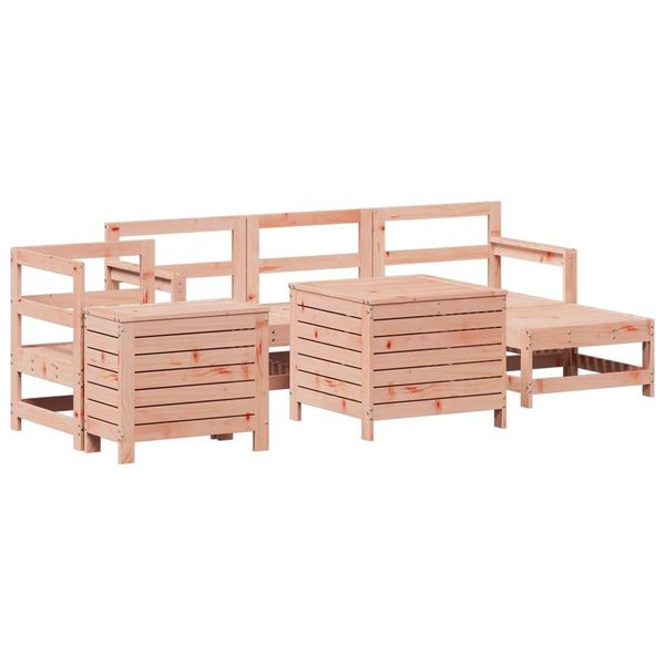 Syfax™ Set Divani Da Giardino 7 Pz In Legno Massello Abete Douglas-image