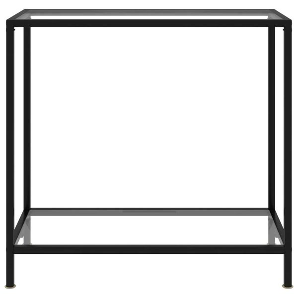 Syfax™ Tavolo Consolle Trasparente 80X35X75 Cm In Vetro Temperato-image