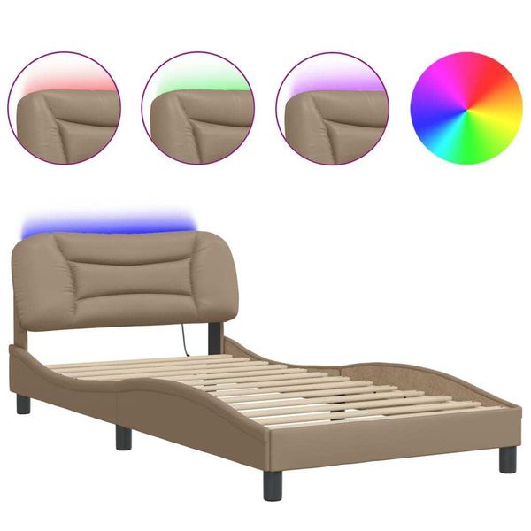 Syfax™ Giroletto Con Led Senza Materasso Hvar Cappuccino 100X200 Cm-image