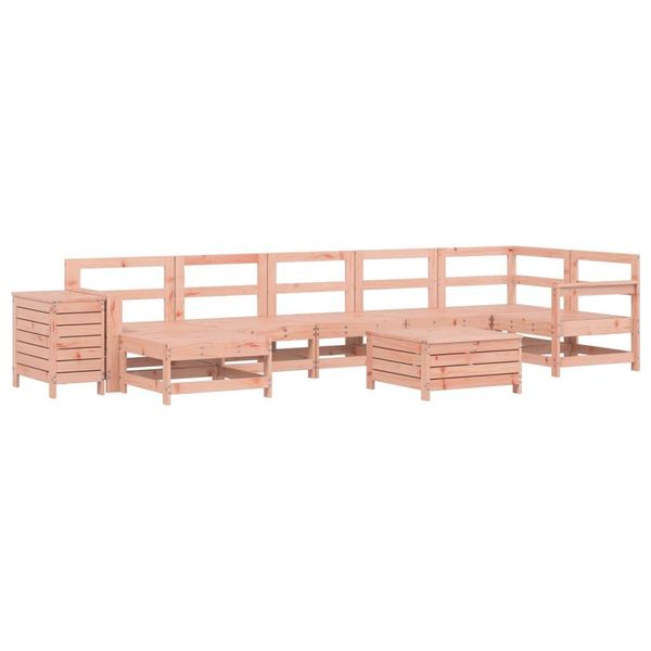 Syfax™ Set Divani Da Giardino 9 Pz In Legno Massello Abete Douglas-image