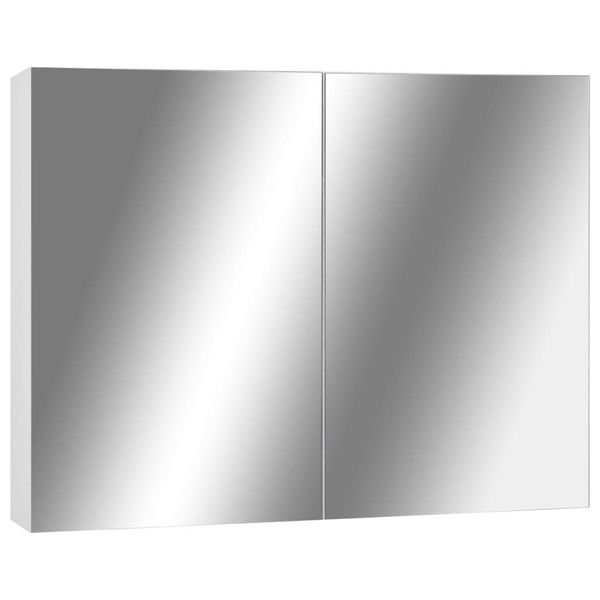 Syfax™ Armadietto A Specchio Bianco 80X15X60 Cm In Mdf-image