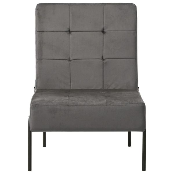 Syfax™ Poltrona Relax 65X79X87 Cm Grigio Scuro In Velluto-image