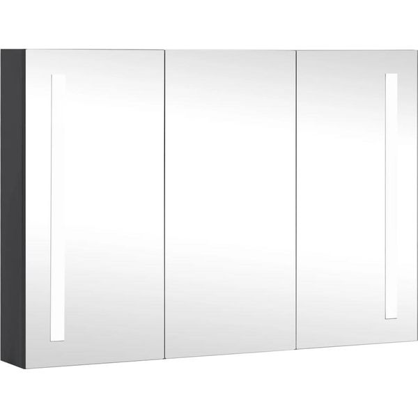 Syfax™ Armadietto Bagno Con Specchio E Led 89X14X62 Cm-image