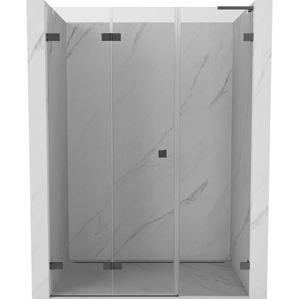 Mexen Lunar-F L Porta Doccia Pieghevole Sinistra 135 Cm, Trasparente, Gun Metal - 836SL-135-050-95-00-L-image
