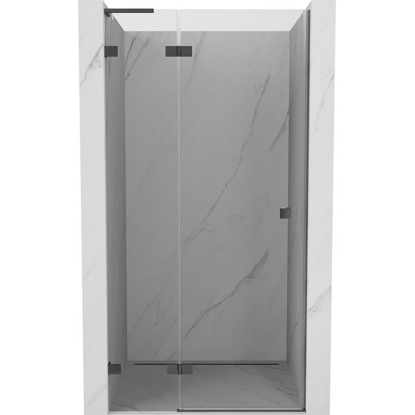 Mexen Lunar L Porta Doccia A Battente Sinistra 110 Cm, Trasparente, Gun Metal - 834L-110-000-95-00-L-image