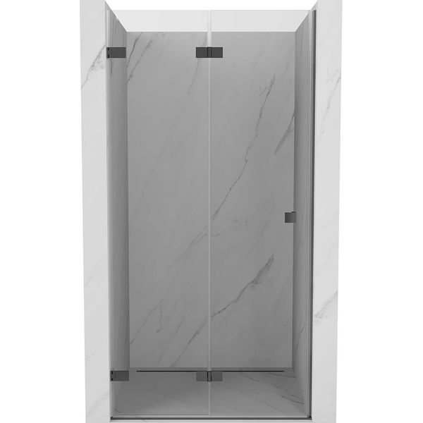 Mexen Lunar-F Porta Doccia Pieghevole Sinistra 95 Cm, Trasparente, Gun Metal - 836-095-000-95-00-L-image