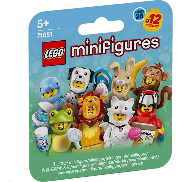 Lego Minifigures Animali Serie 28 - Scatola A Sorpresa - 1 Di 12 Figure Da Collezione - Figure Incl. Leone, Coniglietto, Gatto E Delfino - Regalo Per Festa Di Compleanno Per Bambini E Bambine Dai 5 Anni In Su - 71051-image