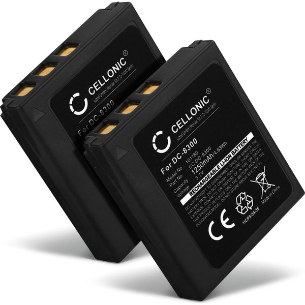 Cellonic, Batteria Per Fotocamera Compatibile Con Traveler DC-8500, DC-8600, DC-XZ6 (1250Mah, 3.7V) 2X-image
