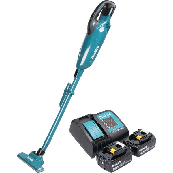 Aspiratore A Batteria Makita Dcl 283 Fst 18 V 0,73 L Brushless + 2X Batterie Ricaricabili 5,0 Ah + Caricabatterie-image