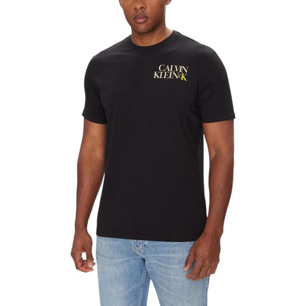 Calvin Klein T-Shirt Uomo Stampa Nera Autunno-Inverno : Taglia - M Taglia: M-image