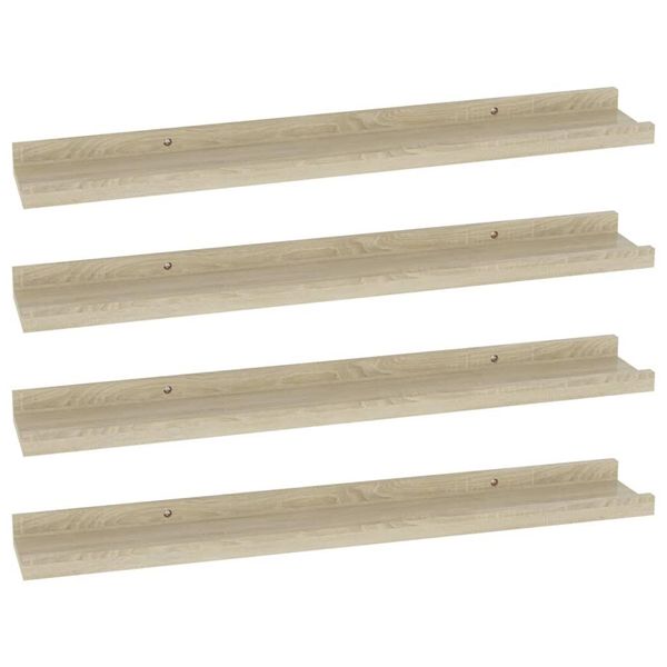 Syfax™ Mensole Da Parete 4 Pz Rovere Sonoma 60X9X3 Cm-image