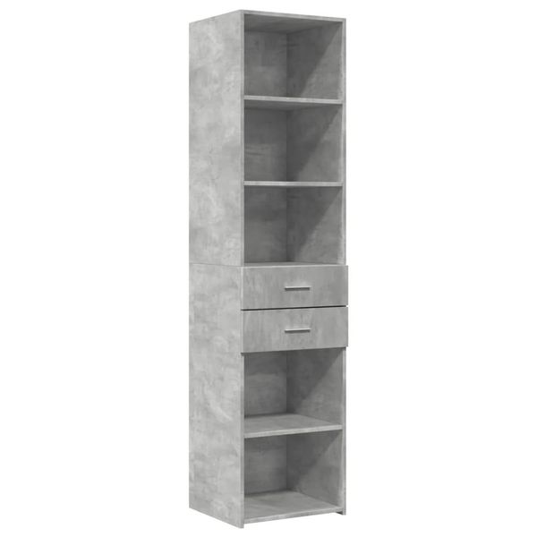 Syfax™ Credenza Grigio Cemento 45X42,5X185 Cm In Legno Multistrato-image