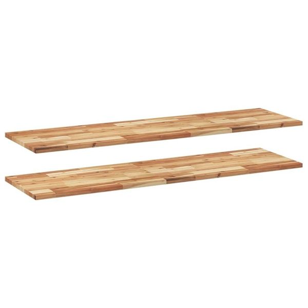 Syfax™ Mensole Da Parete 2 Pz 140X40X2 Cm Legno Acacia Rifinito A Olio-image