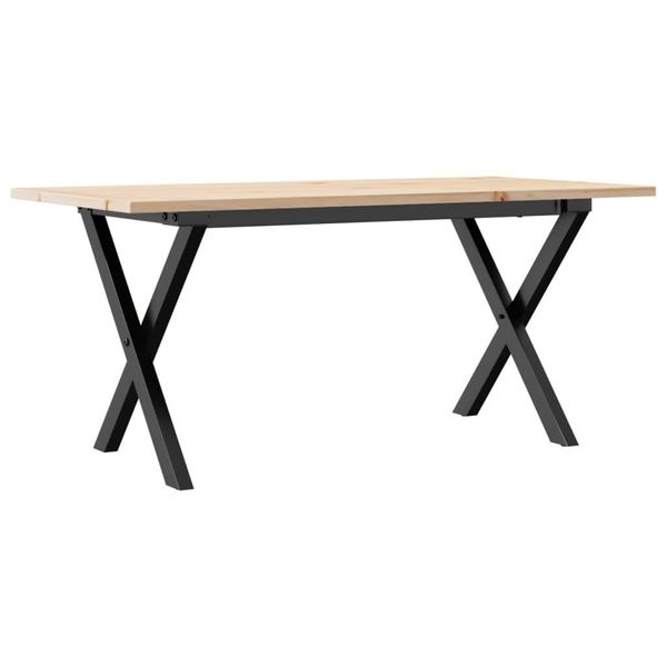 Syfax™ Tavolino Salotto Telaio A X 100X50X45 Cm Legno Pino E Acciaio-image