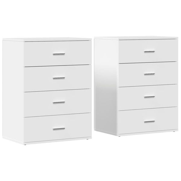 Syfax™ Credenze 2 Pz Bianche 60X39X80 Cm In Legno Multistrato-image