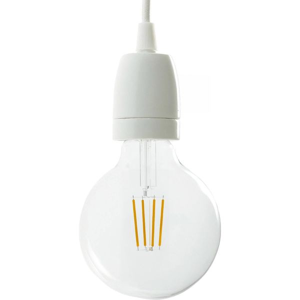 Creative Cables - Kit Portalampada E27 In Porcellana - Bianco-image