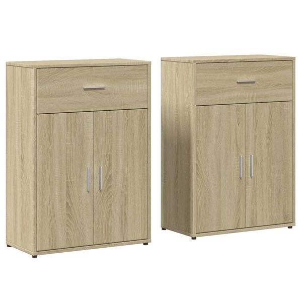 Syfax™ Credenze 2 Pz Rovere Sonoma 60X30X84 Cm In Legno Multistrato-image