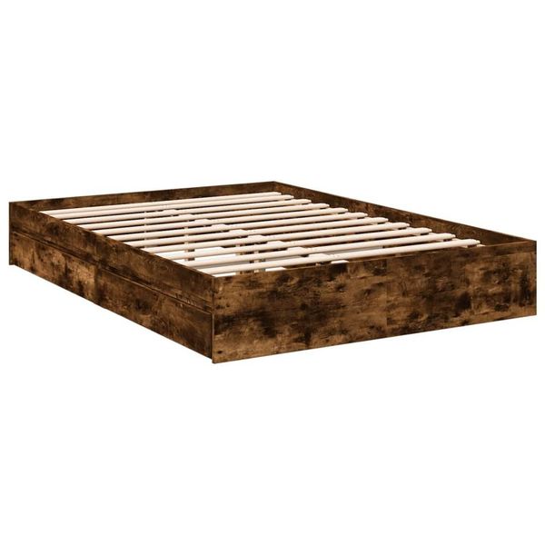 Syfax™ Giroletto Con Cassetti Rovere Fumo 140X190 Cm Legno Multistrato-image