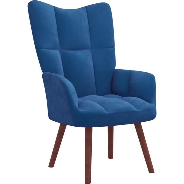Syfax™ Sedia Relax Blu In Velluto-image