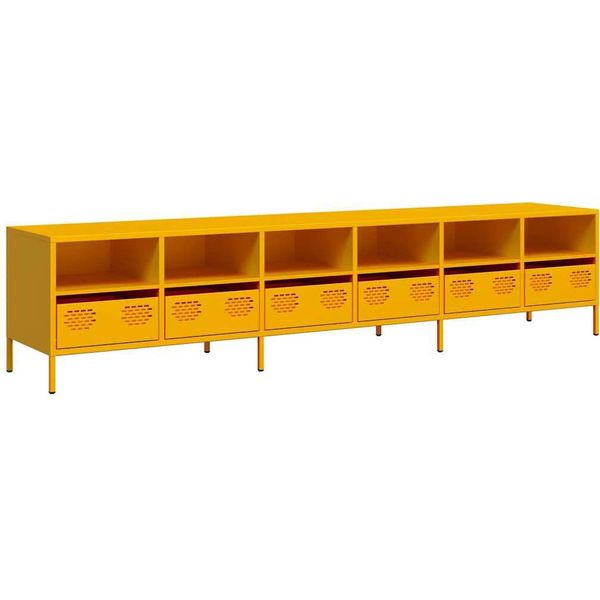 Syfax™ Mobile Tv Giallo Senape 202X39X43,5Cm Acciaio Laminato A Freddo-image