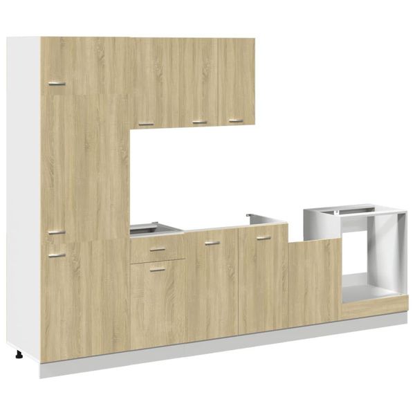 Syfax™ Set Di Mobili Porta Tv 7 Pz “Lyon” Rovere Sonoma In Truciolato-image