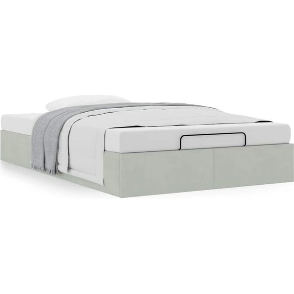 Syfax™ Struttura Letto Pouf Senza Materasso 120X190 Cm Velluto-image