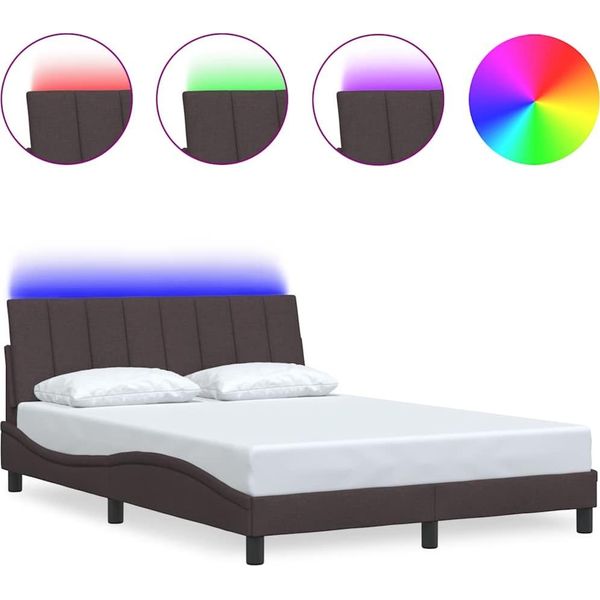 Syfax™ Giroletto Senza Materasso Hanko Marrone Scuro 120X200 Cm Tessuto-image
