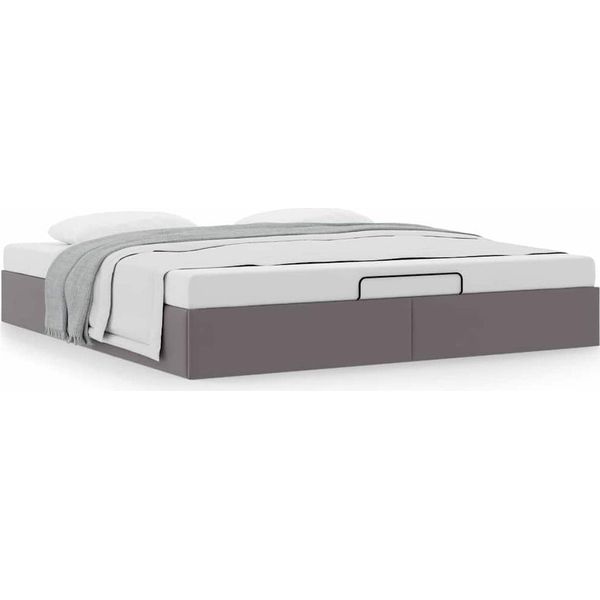 Syfax™ Struttura Letto Pouf Senza Materasso 160X200 Cm Pelle Finta-image