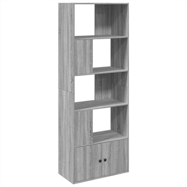 Syfax™ Libreria Grigio Sonoma 70X36X189 Cm In Legno Multistrato-image
