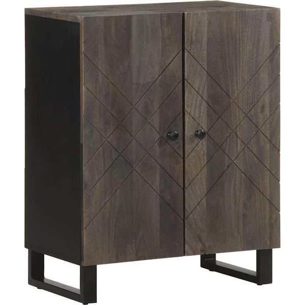 Syfax™ Credenze 3 Pz Nere 60X33X75 Cm In Legno Massello Di Mango-image