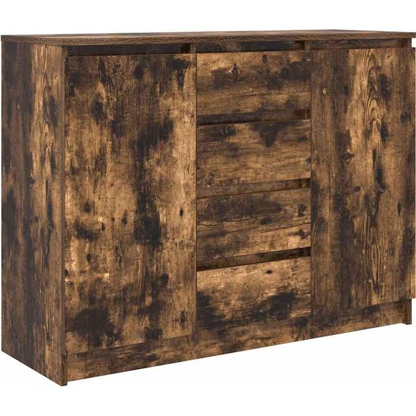 Syfax™ Credenza Con Cassetti Rovere Fumo 100,5X35X76 Cm In Truciolato-image