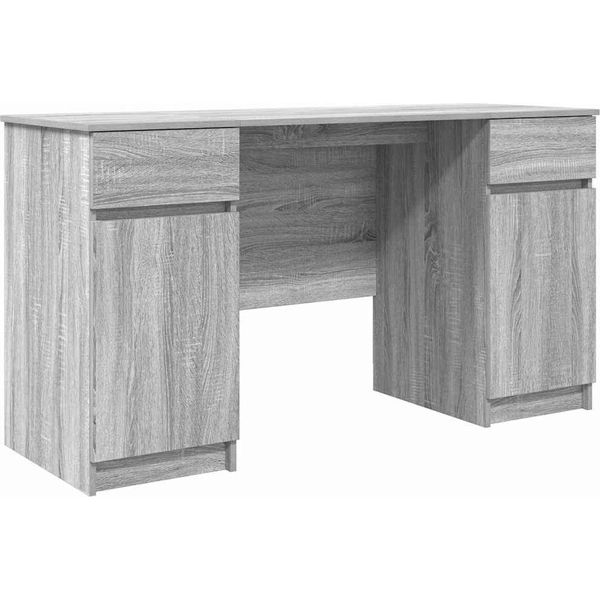 Syfax™ Scrivania Grigio Sonoma 140 X 49 X 76 Cm Legno Multistrato-image