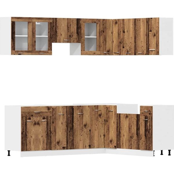 Syfax™ Set Di Mobili Da Cucina 11 Pz Lyon Legno Antico In Truciolato-image