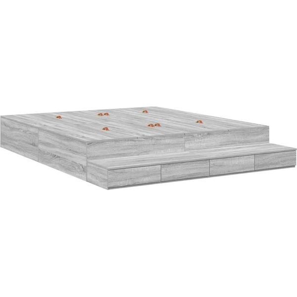 Syfax™ Struttura Letto Con Contenitore Grigio Sonoma 180 Cm-image