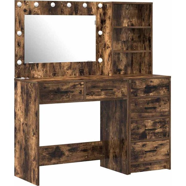 Syfax™ Tavolo Da Trucco Marrone 78.5 X 41 X 135 Cm Legno Multistrato-image