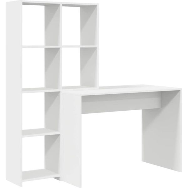 Syfax™ Scrivania Bianco 138,5 X 55 X 143 Cm Legno Multistrato-image