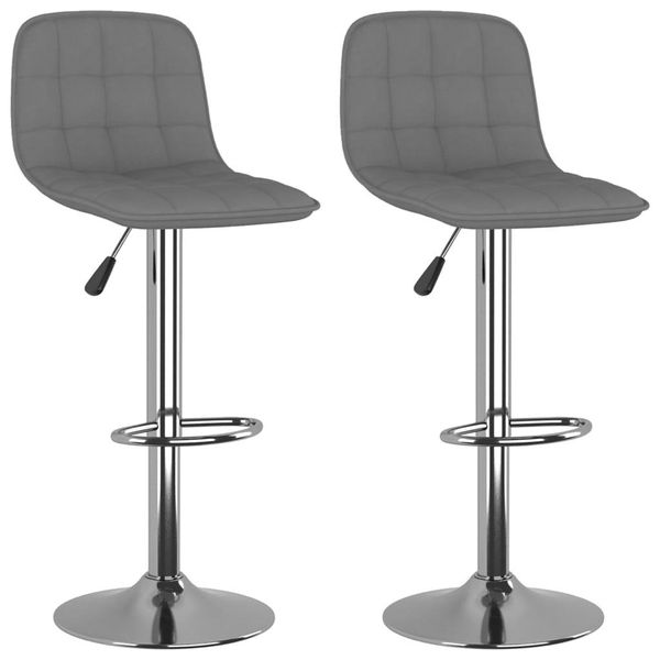 Syfax™ Sgabelli Da Bar 2 Pz Grigio Chiaro In Tessuto-image