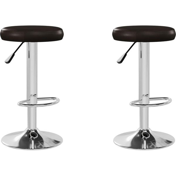 Syfax™ Sgabelli Da Bar 2 Pz Marroni In Pelle Finta-image