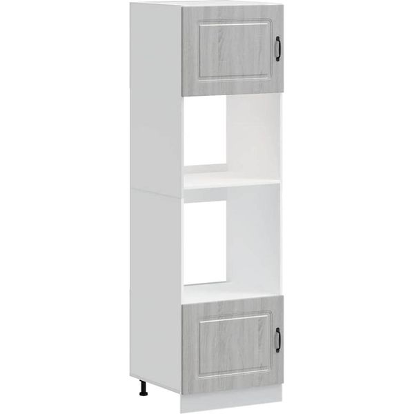Syfax™ Armadi Forno 2 Pz Kalmar Grigio Sonoma In Legno Multistrato-image