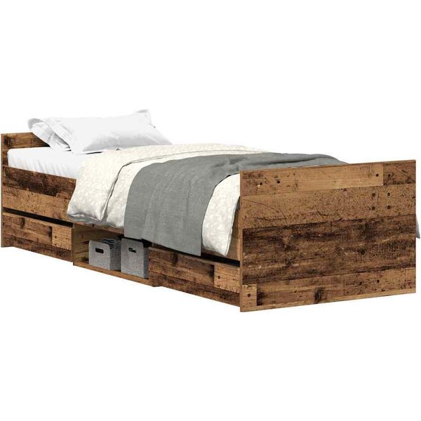 Syfax™ Giroletto Senza Materasso Legno Antico 100X200Cm In Truciolato-image