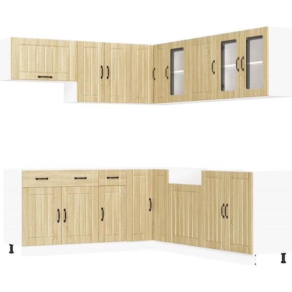 Syfax™ Set Mobili Da Cucina 11 Pz Lucca Rovere Sonoma In Truciolato-image