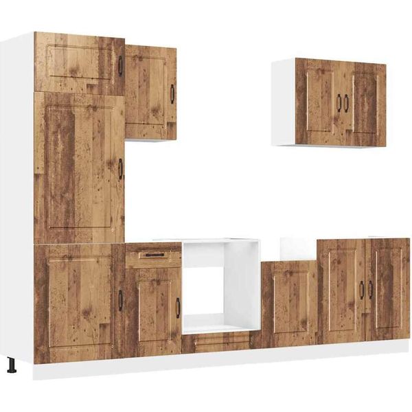 Syfax™ Set Mobili Da Cucina 7 Pz Kalmar Legno Vecchio In Truciolato-image