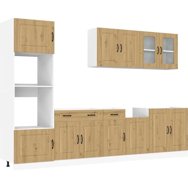 Syfax™ Set Mobili Da Cucina 7 Pz Kalmar Rovere Artigianale Truciolato-image
