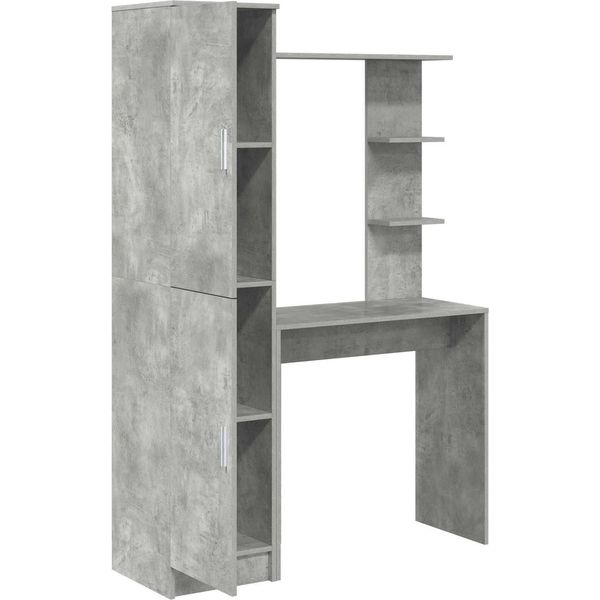 Syfax™ Scrivania 2 Pcs Grigio Cemento-image