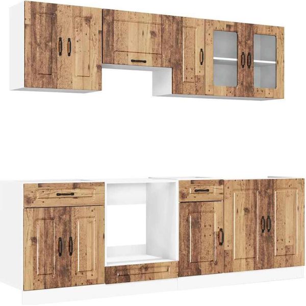 Syfax™ Set Mobili Da Cucina 8 Pz Kalmar Legno Vecchio In Truciolato-image