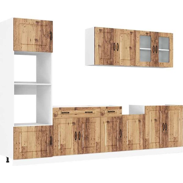 Syfax™ Set Mobili Da Cucina 7 Pz Kalmar Legno Vecchio In Truciolato-image